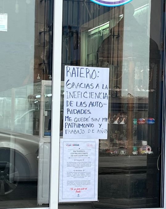 COMERCIANTES ESTALLAN CONTRA GALINDO TRAS NUEVO ASALTO A JOYERÍA